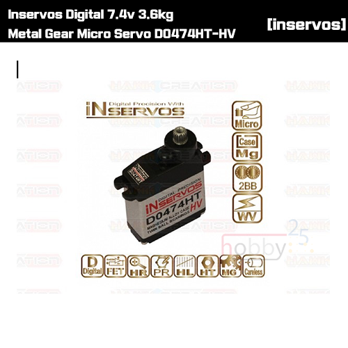 [micro sub] Inservos Digital 7.4v 3.6kg Metal Gear Micro Servo D0474HT-HV [474HT]