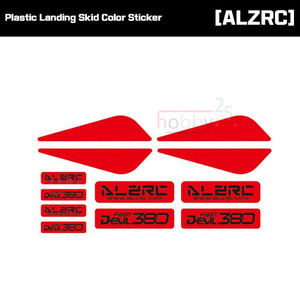 [ALZRC] Devil 380 FAST Plastic Landing Skid Color Sticker - Red [D380F27-R]
