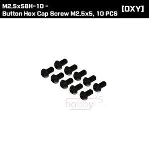 M2.5x5BH-10 - Button Hex Cap Screw M2.5x5, 10 PCS