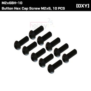 M2x6BH-10 - Button Hex Cap Screw M2x6, 10 PCS