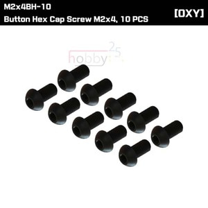 M2x4BH-10 - Button Hex Cap Screw M2x4, 10 PCS