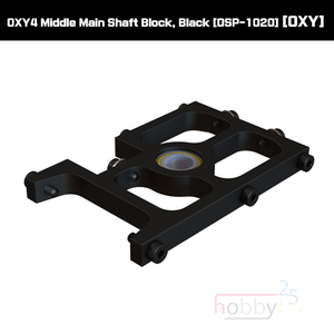 OXY4 Middle Main Shaft Bearing Block, Black [OSP-1020]