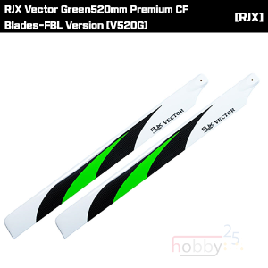 RJX Vector Green520mm Premium CF Blades-FBL Version [V520G]