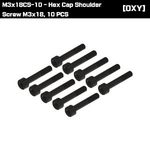 M3x18CS-10 - Hex Cap Shoulder Screw M3x18, 10 PCS