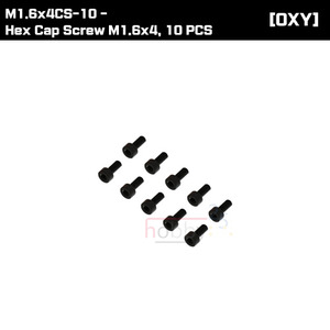M1.6x4CS-10 - Hex Cap Screw M1.6x4, 10 PCS
