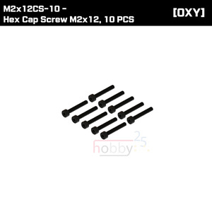 M2x12CS-10 - Hex Cap Screw M2x12, 10 PCS